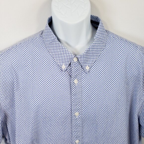 JOE Joseph Abboud Mens Slim Fit Button Down Shirt Short Sleeve  2XLT Tall  /A142 - Picture 3 of 10